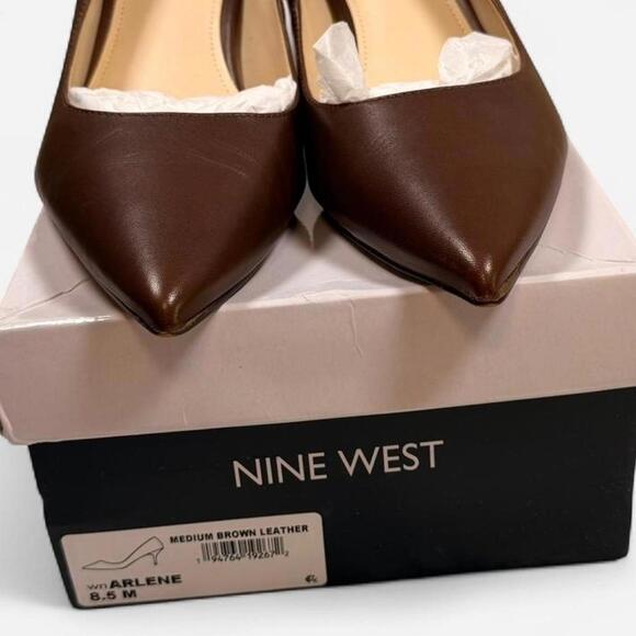 Nine West Arlene Pumps Women’s 8.5 Brown Leather Great Condition - Picture 7 of 8
